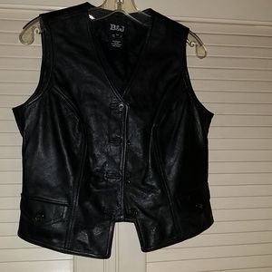 B&J leather vest.  Black. Size M